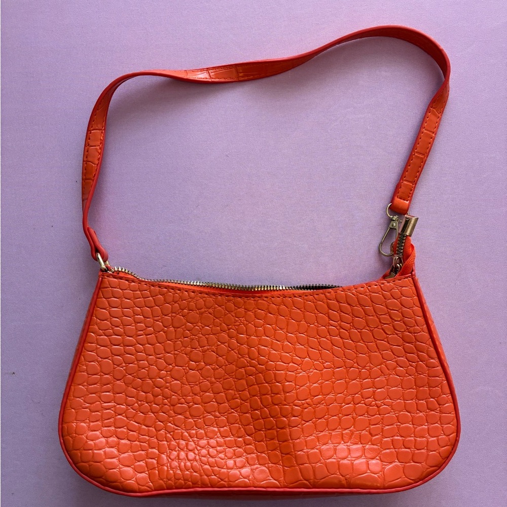 Orange Textured Women's Summer Spring Bag
